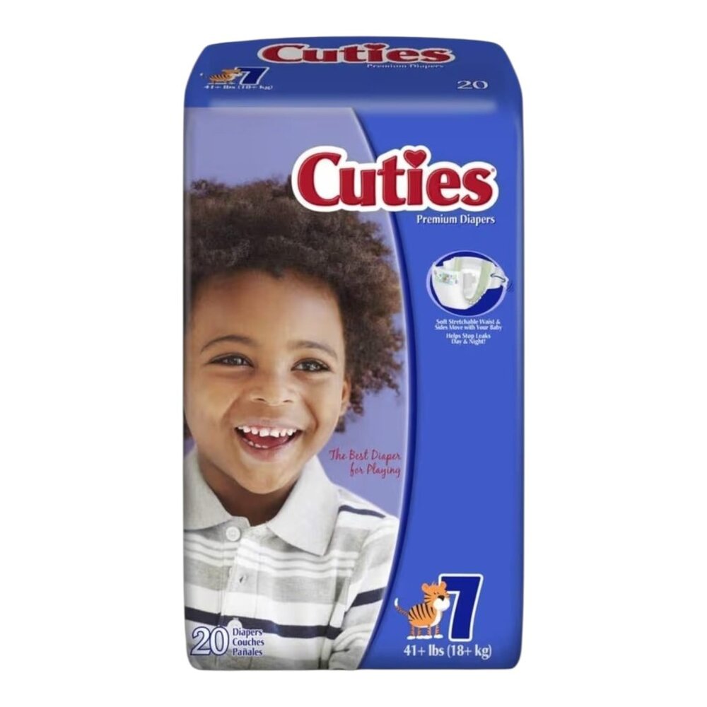 New Cuties Premium Baby Diapers – Size 7 (20 Count)